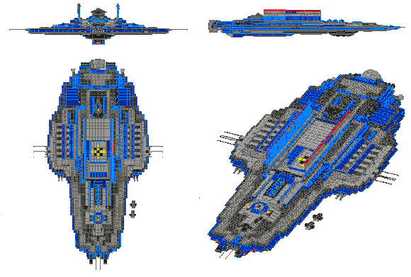 Captial Ship 1 MLCAD views