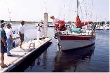 Casting off dock lines