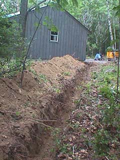 Trench to garage