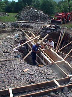 Rick and Ed build a footing