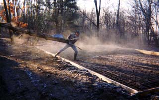 pouring the floor