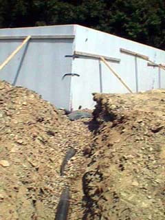 trench for drainage