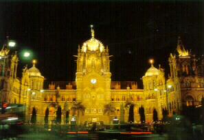 Image of Chhatrapati Shivaji Terminus Railway Station, 
previously known as Bombay Vicotoria Terminus (V.T.)