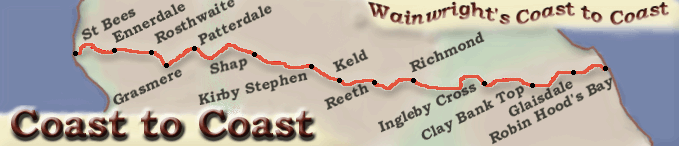 Map of Coast to Coast walk