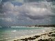 Beautiful crescent shaped beach at Compass Cay