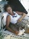 Joyce & Apollo relaxing during our spinnaker sail to Rock Sound