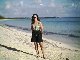 Joyce enjoying the beach at Chub Cay