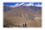 Ascending from Kagbeni to Muktinath