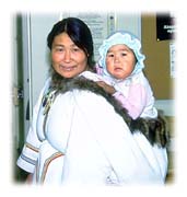 Child Carried in Traditional Parka, Hall Beach, Baffin Island, Northwest Territories