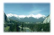 Rocky Mountains and Bow River, Banff National Park, Alberta