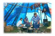 Elder Cooking for Community Feast, Big Trout Lake, Northern Ontario