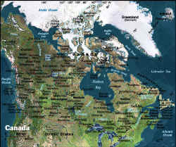 Canada Satellite Map