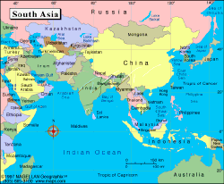 South Asia Political Map