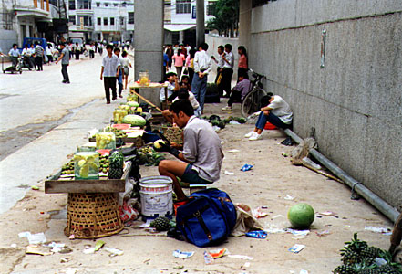 Vendeur d'ananas