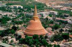 The pagoda in birdeye view,