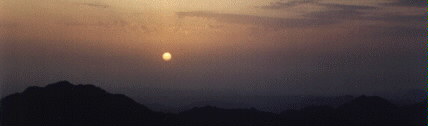 sunrise as seen from the summit of Mt. Sinai