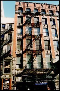 Iron building with stairs