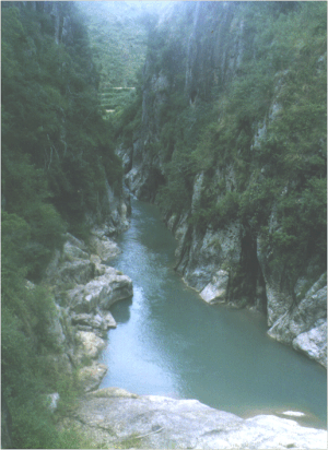 The Amlusong river at Latang, Bontoc, Mountain Province