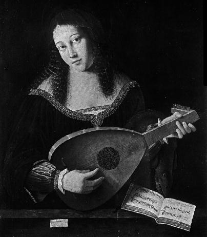 Woman Playing Lute