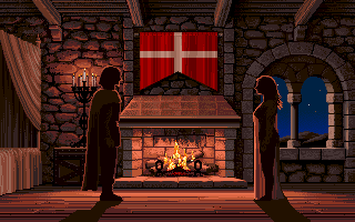 Fireplace with people