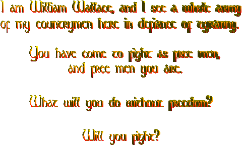 Battle of Stirling Speech by William Wallace