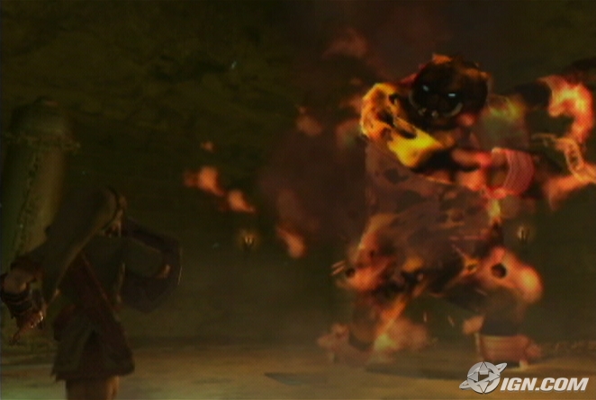 Link faces a huge, fiery foe