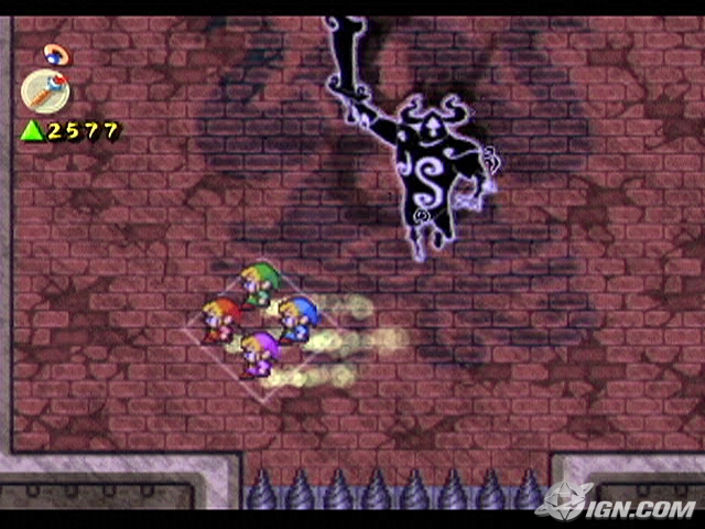 The four Links fight Phantom Ganon