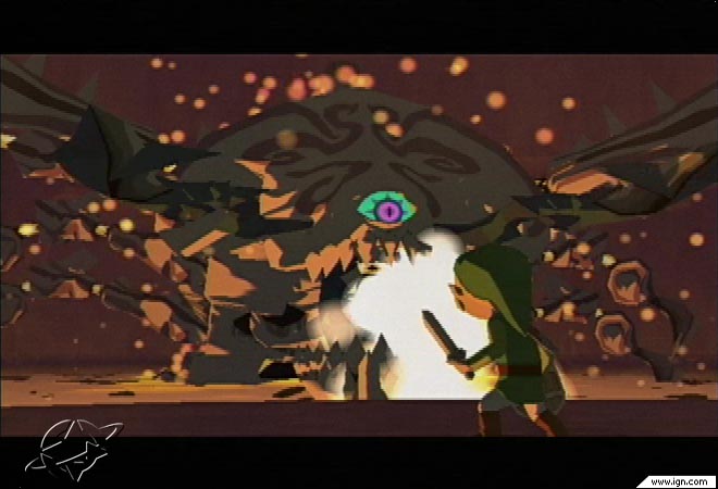 Link gets ready to battle Gohma