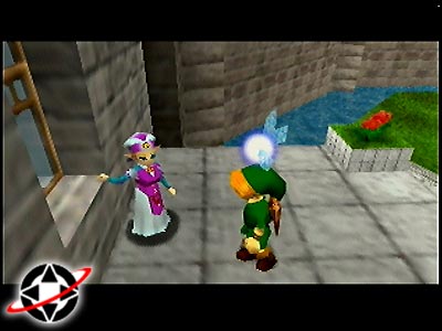 Zelda asks Link to look through the window