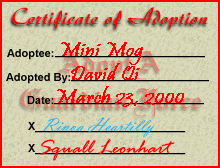 Click on this certificate to adopt your own GF or Esper!