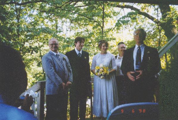 L to R Dad,Aaron,Karen,Mom,Grandpa Woods.