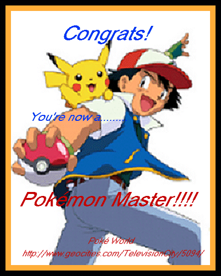 Pokemon Master Award