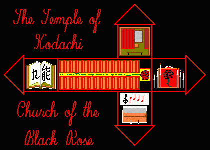 A map of the temple grounds