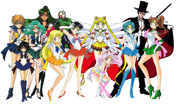 The Ten Sailor Scouts and Tuxedo Mask (70k)