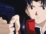 misato apuntandole a kaji