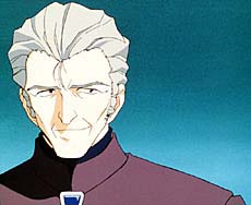 Fuyutsuki is old.. and looks kinda like a living skeleton without the gore-factor. He has short white hair and stands at military-like attention almost all the time.