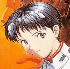 Shinji is a lanky teenager with jet black hair and light brown eyes.