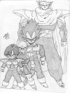 Gohan, Krilin, Vegeta, and Piccolo