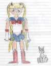 My second ever drawing of Sailor Moon