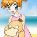 Psyduck and Misty, drawn 3/00, 58.1kb