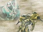 The guyver gigantic, and his lesser form guyver 01. 