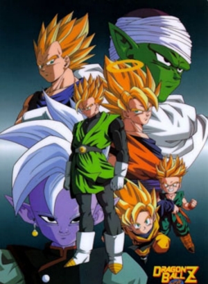 SSJ Gohan, Goku, Vegeta, Gotenks, and Trunks with Piccolo