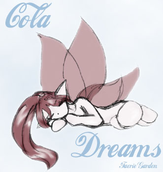 Cute li'l Sleeping Coke faerie!  :D  Adopt a faerie today!