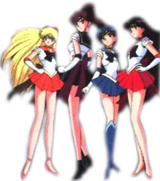 The Inner senshi standing together