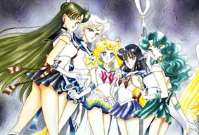 All the Outer Senshi with Sailormoon