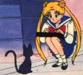 Luna talking to Usagi