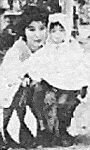 Akina with her mother, age 2