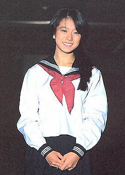 Akina posing in a school uniform