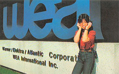 Akina outside the WEA studio in Los Angeles