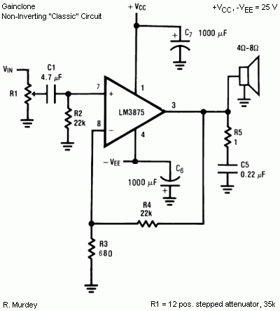 LM1875 typical circuit